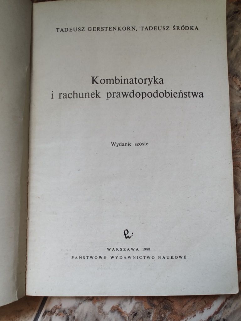 Kombinatoryka i rachunek prawdopodobieństwa