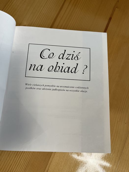 Książka kucharska Co dziś na obiad