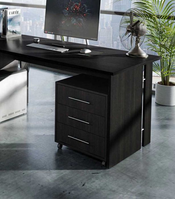 (43x40x57,kasztan wenge)Nowy kontenerek na kółkach pod biurko