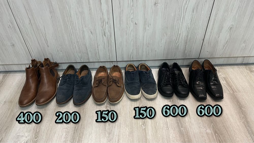 Мужская обувь в хорошем состоянии. Кожа. Замш.