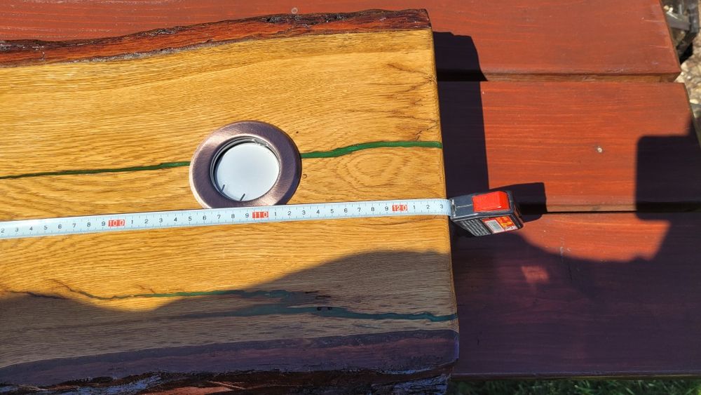 Lampa Dębowa, altana , salon ręcznie wykonana