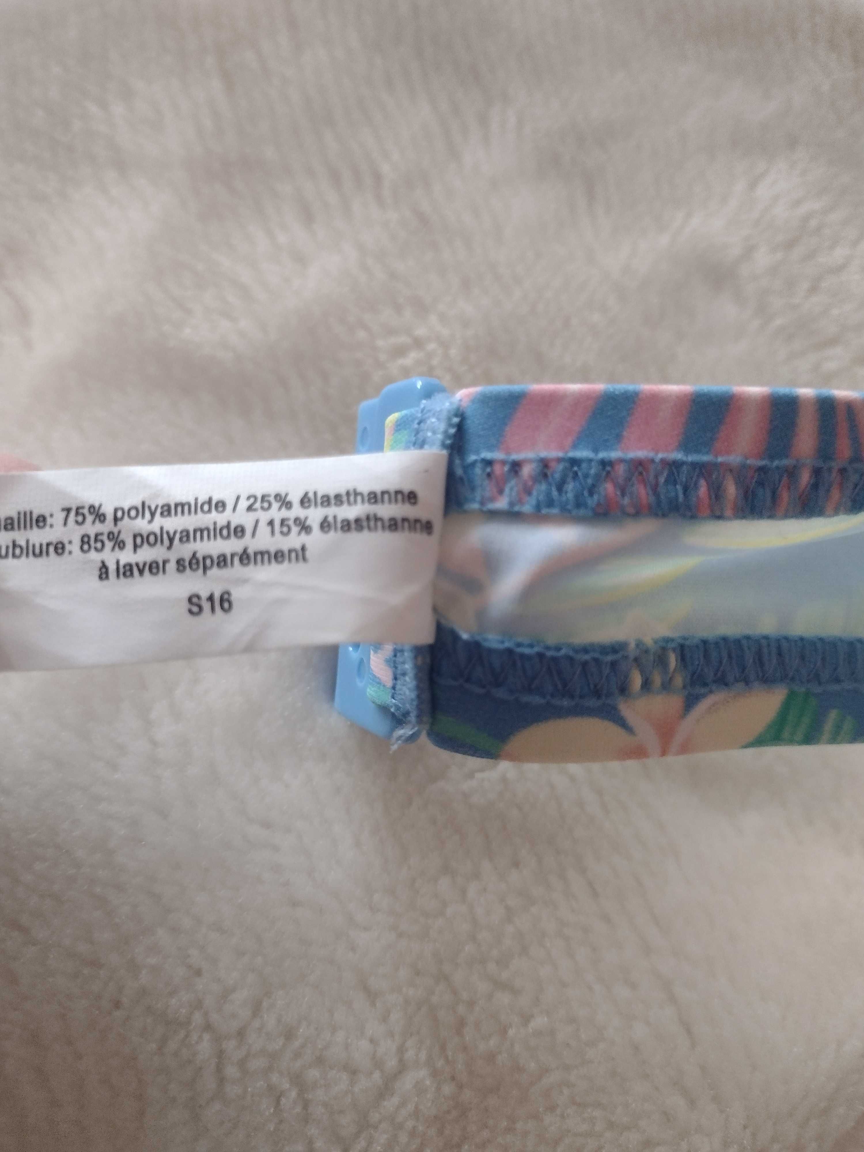 (95F) Francuski biustonosz plażowy, góra stroju kąpielowego, NOWY