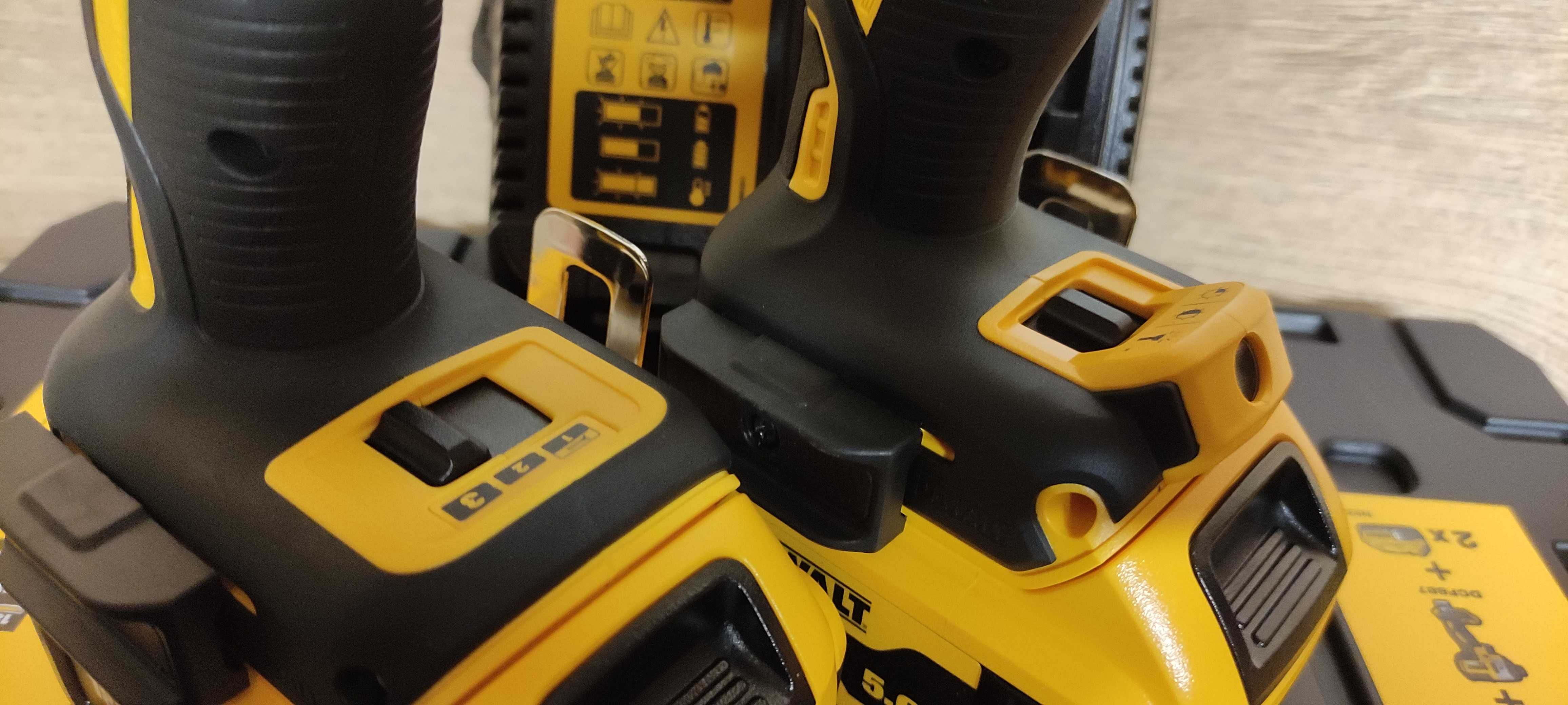 Dewalt Wiertarko-wkrętarka 70 NM i zakrętak 205NM 2x5AH Zestaw MOCNY