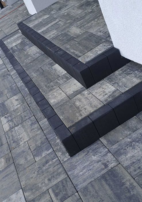 Kostka brukowa odcienie szarości