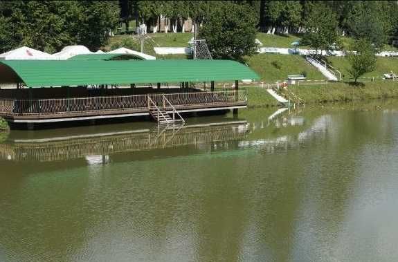 альтанка, мангал, дрова біля озера в лісі, виїзд зі Львова (Сихів)