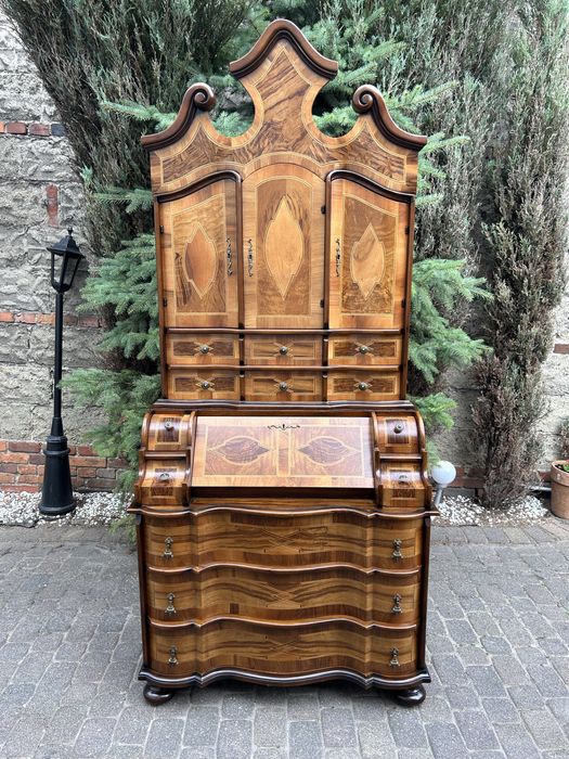 Stylowy Sekretarzyk Komoda Kredens Biurko Intarsja Unikat PoRenowacji