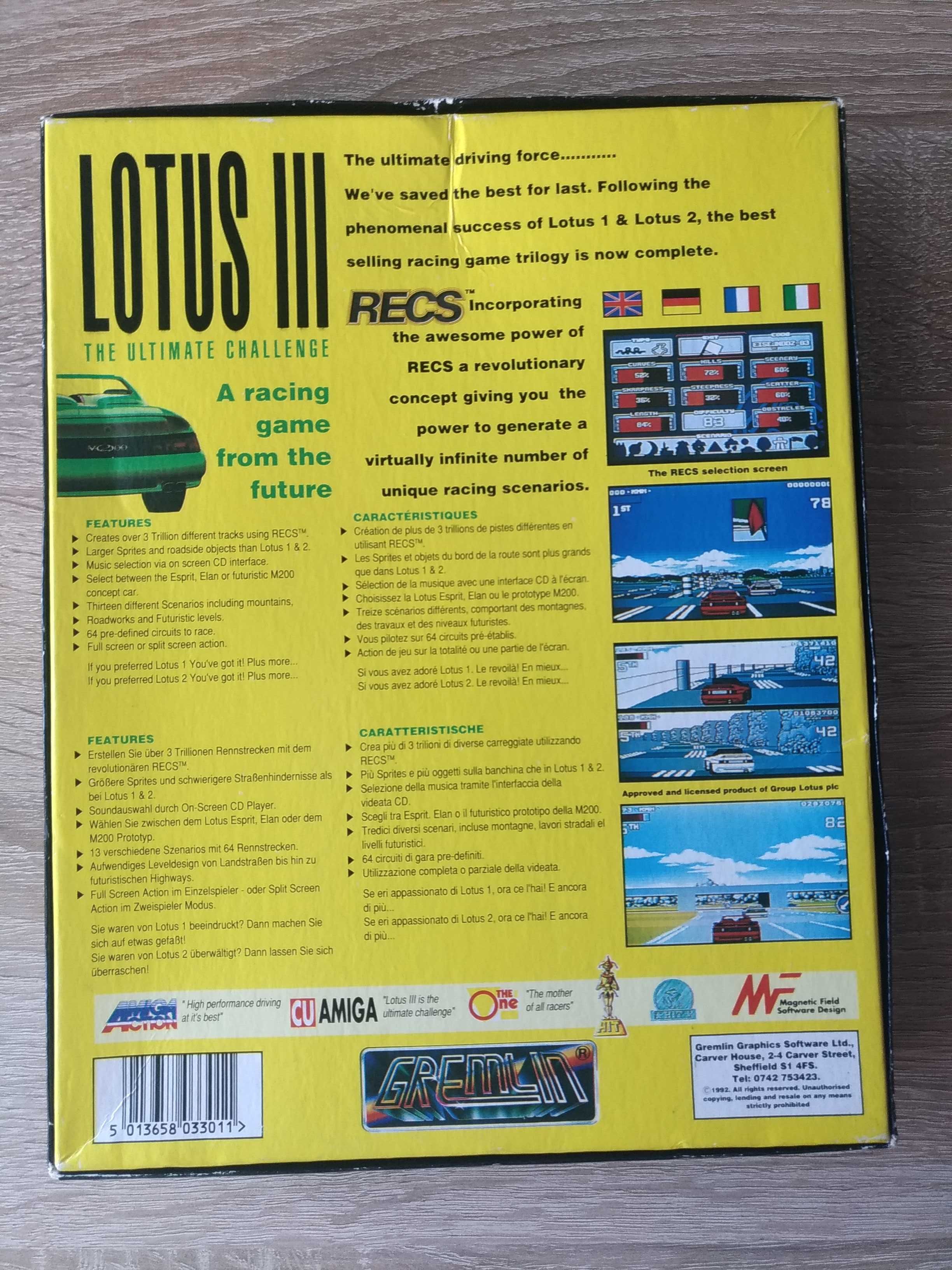 Lotus III The Ultimate Challenge - gra na komputer Amiga, sprawna
