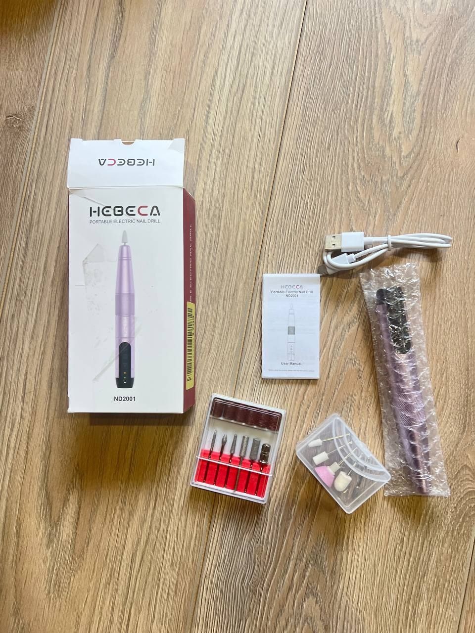 Акумуляторный фрезер для ногтей Hebeca Nail Drill 2001,безпроводной