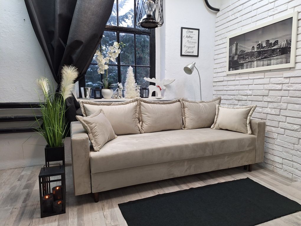 Sofa Tokio, sprężyny, welur