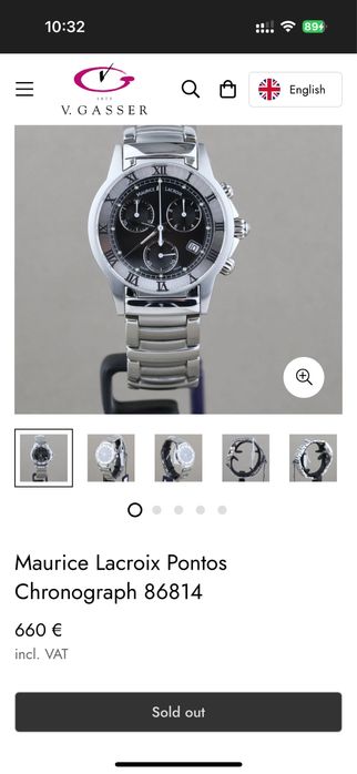 Годинник Maurice Lacroix Pontos Chronograph 86814 36mm.