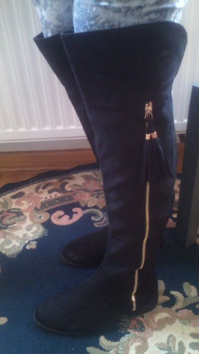 długie kozaki damskie rozm.42- gumowana łydka