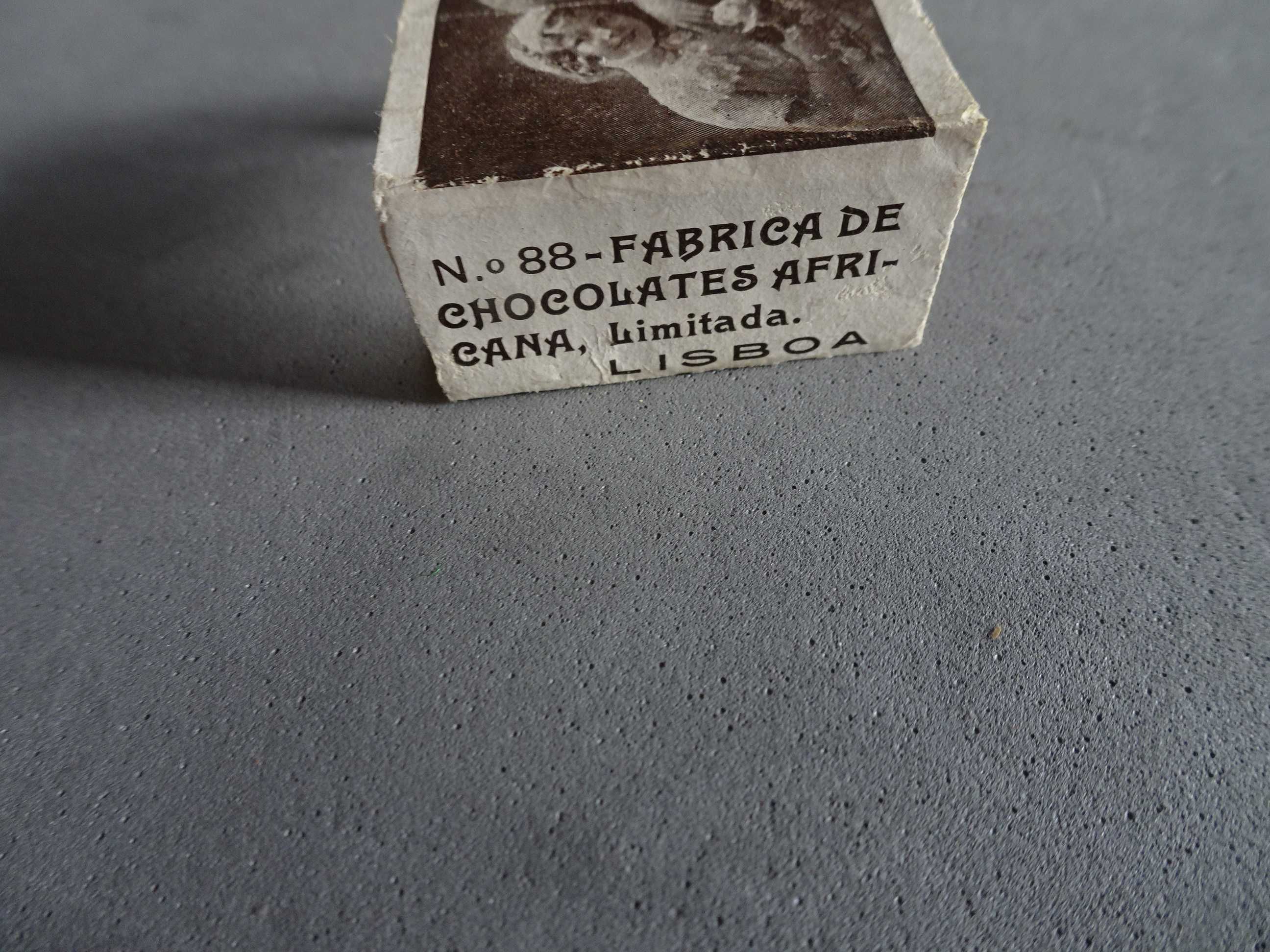 Raro invólucro da Lusitana Africana Fábrica chocolates africana Lisboa