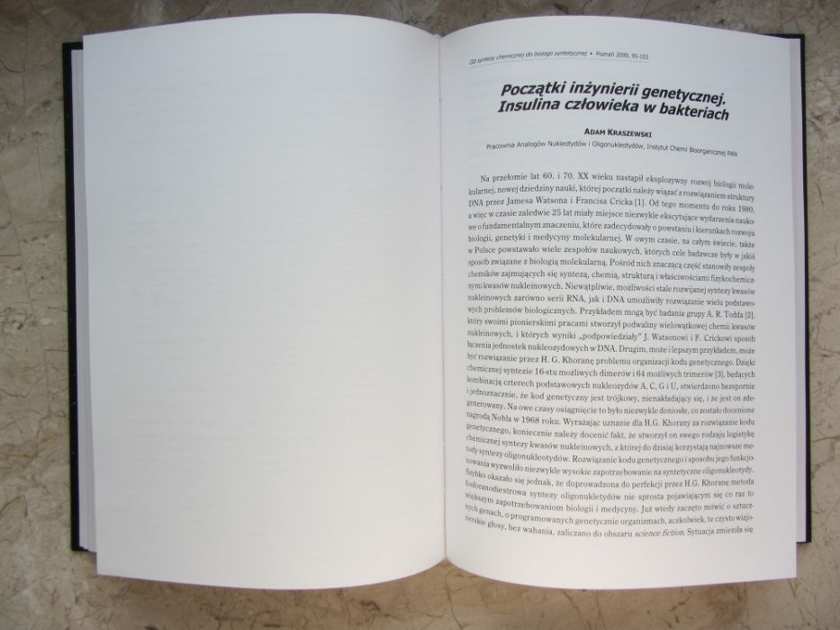 Od syntezy chemicznej do biologii syntetycznej
