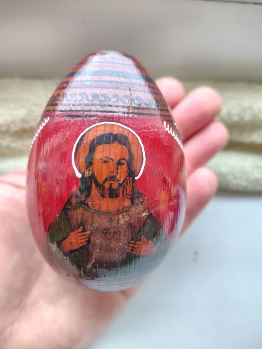 Яйцо дерево ручная роспись