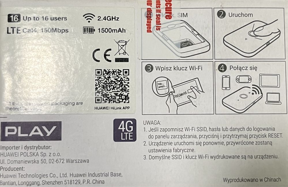 Mobilny router Huawei E5573C WIFI LTE 4G