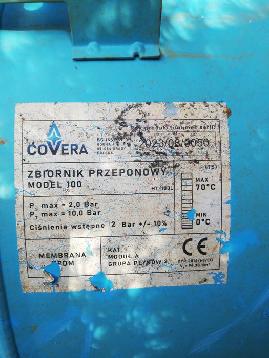 Zbiornik przeponowy hydroforowy 100 litrów
