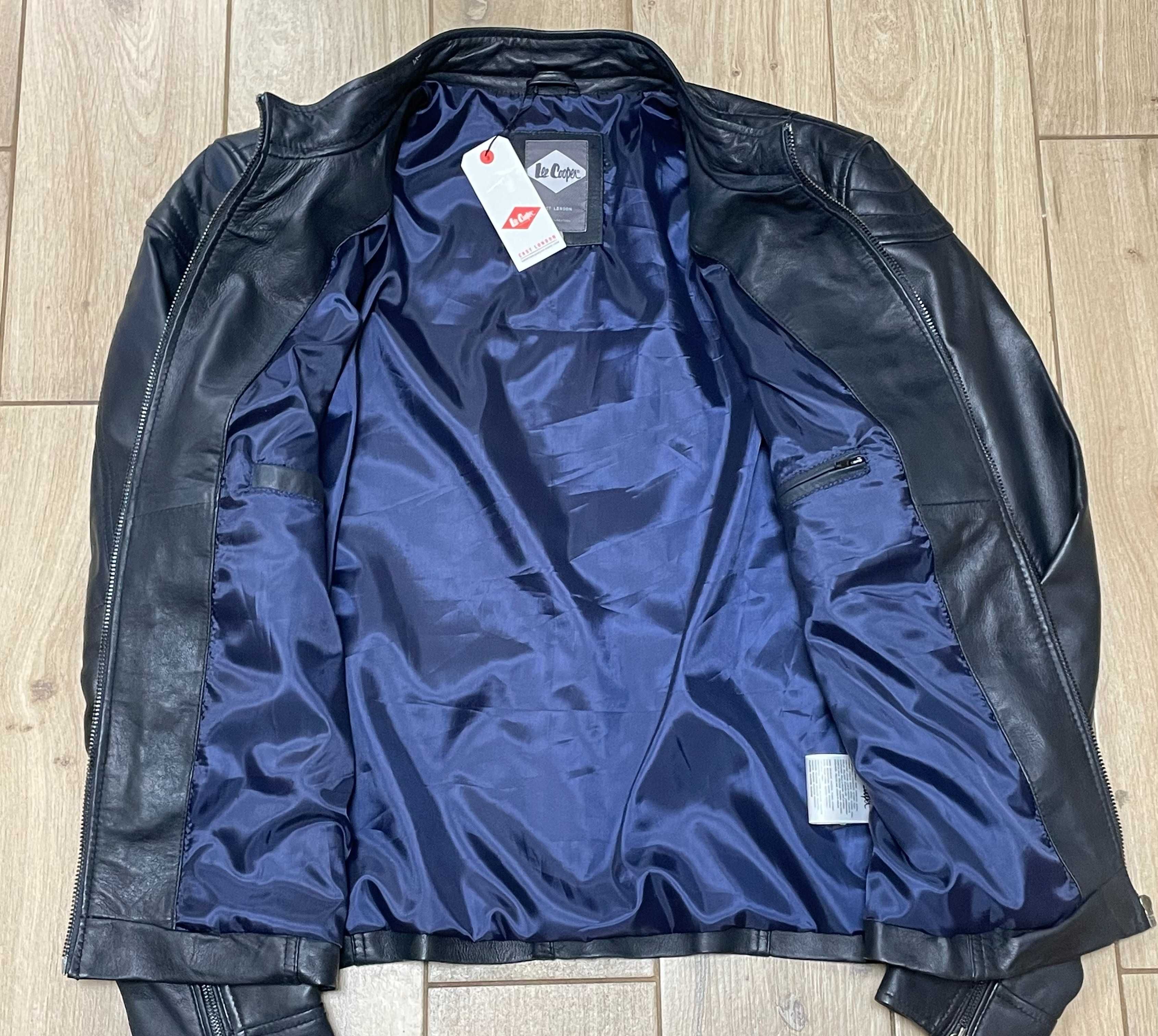Lee Cooper kurtka męska 100% skóra owcza r. L model BRANDO kolor Navy