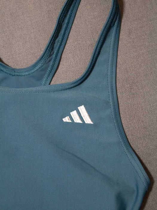 Niebieski strój kąpielowy jednoczęściowy damski Adidas