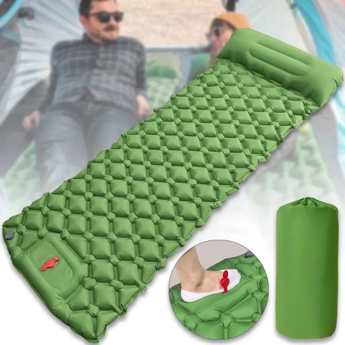 Матрас надувной 190×58×5 см со встроенным насосом и подушкой