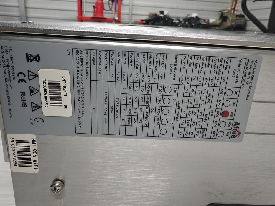 Sterownik Falownik Afore 5,5kw Fotowoltaika 3 Fazowy Siła HMI-906 Wifi