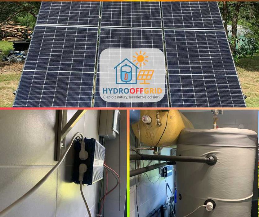 Zestaw PV do grzania ciepłej wody z MONTAŻEM - Fotowoltaika OFF-GRID