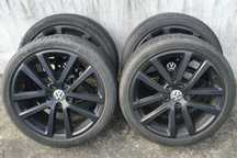 Koła komplet do VW, Seat, Audi, Skoda VAG OEM, Czarne 18", Bridgestone