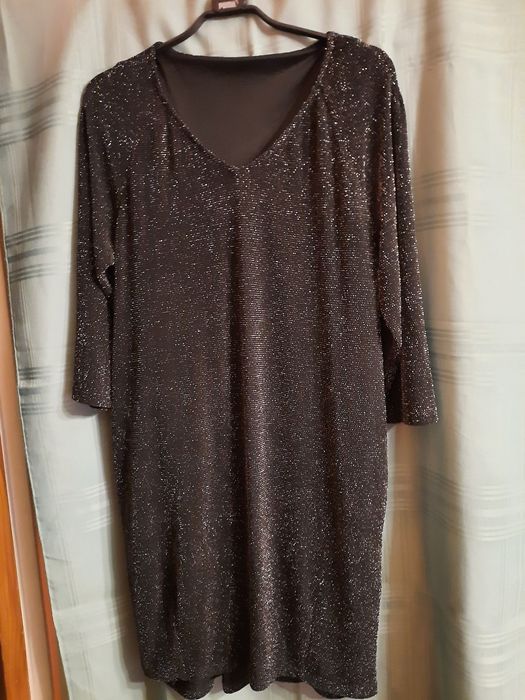 Srebrno czarna sukienka firmy Tatuum rozm. XL nowa