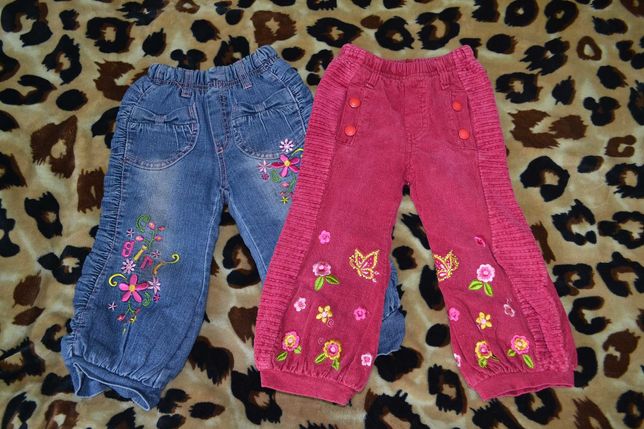 Утеплені джинси на дівчинку на 2-3 роки (ціна за 2 пари)