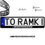 Ramka pod tablice BMW M PERFORMANCE 2 szt. z naklejka ramki tablic