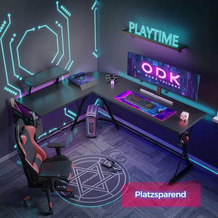 Nowe biurko gamingowe / stół / blat / stolik / 167x120cm / ODK !A2344!