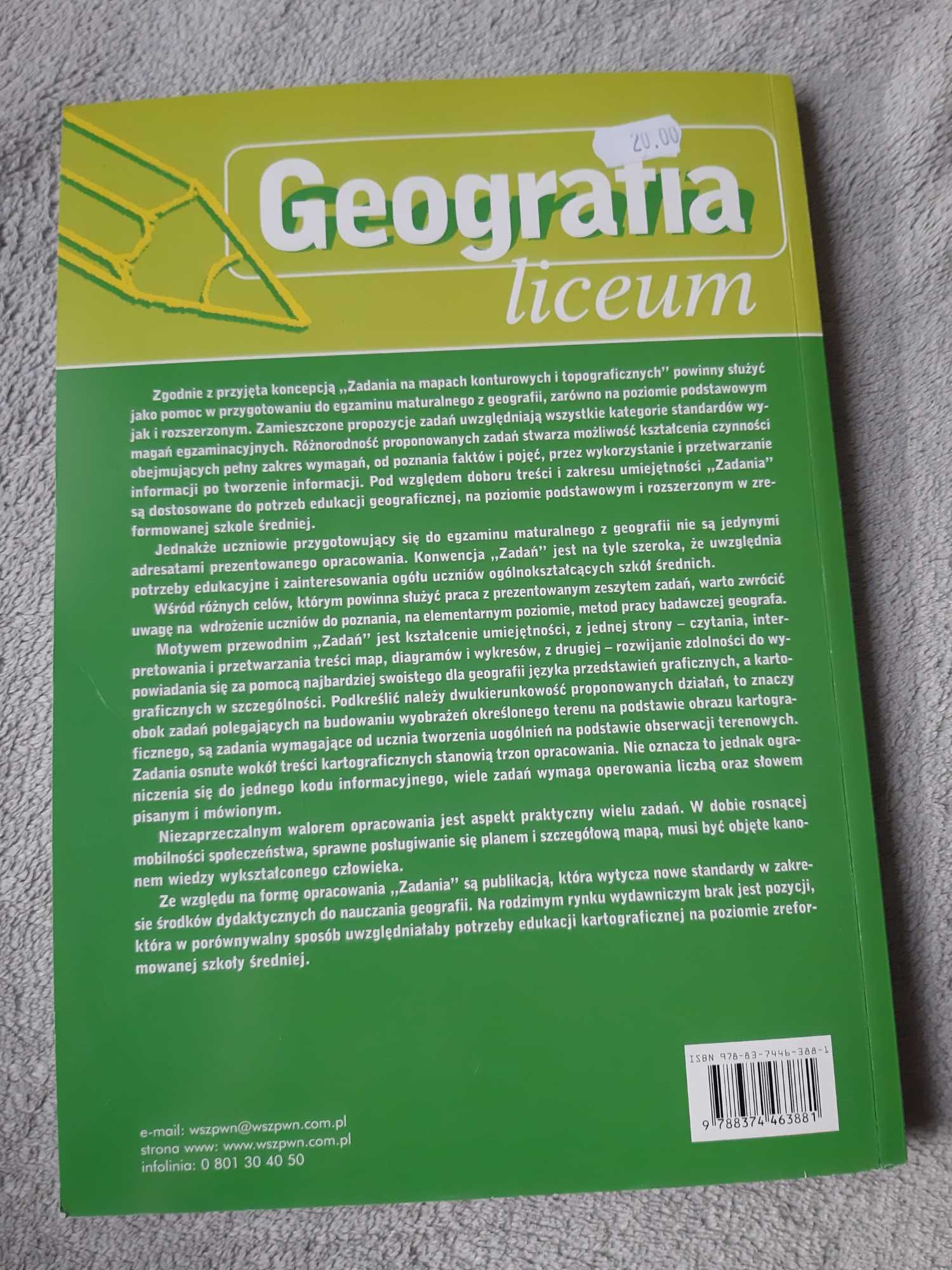 Geografia - zadania na mapach konturowych i topograficznych PWN/DEMART