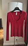 Skims burgundowy dopasowany top