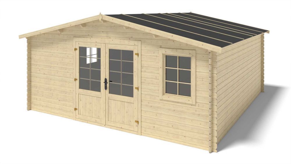 Drewniany domek ogrodowy altanka 5x5 m 25m2 DOM591