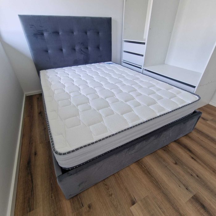 Camas de Casal Estofadas de Luxo 199€ Disp. em Várias Cores! 190x140m!