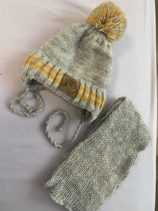 Шапка і шалік, набір, шапочка зимова дитяча