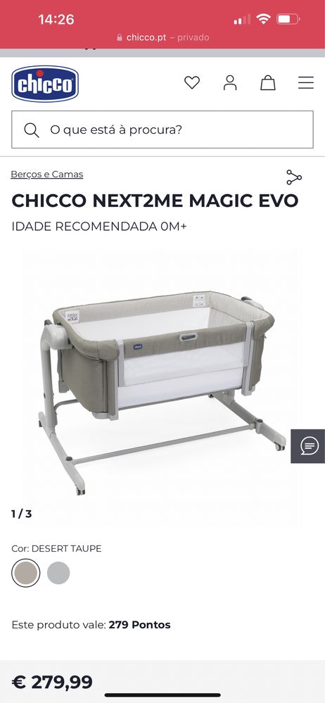 Cama CHICCO next2me magic evo