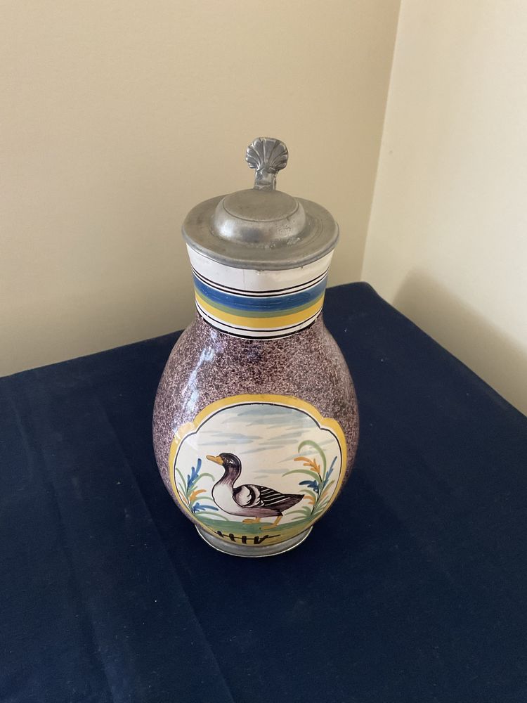 Caneca faianca tampa