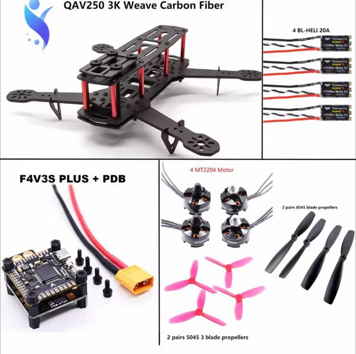 FPV дрон QAV 250  комплект для дрона  QAV 250