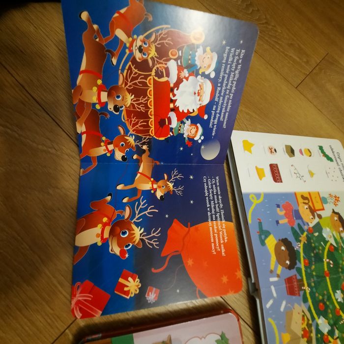 Zestaw komplet książek Boże Narodzenie święta święta Mikołaj puzzle