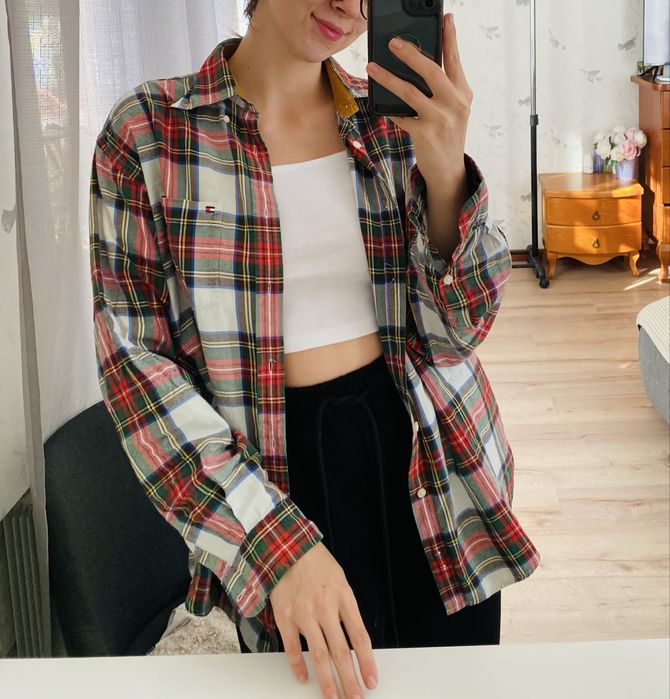 Сорочка tommy hilfiger картата у клітинку оверсайз m