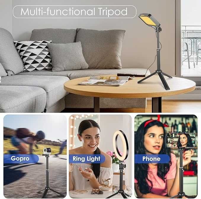 Lampa LED ze statywem kolorowe Filtry transmisji Vlogowania regulacja