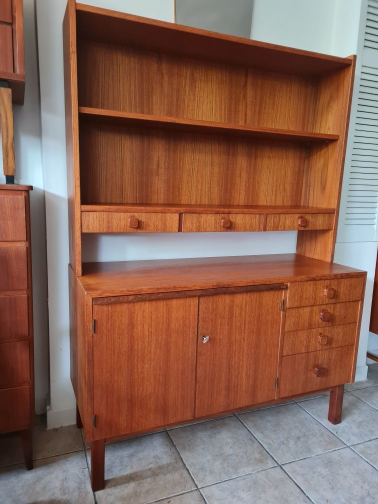 Komoda tekowa z nadstawką,skandynawski design,Szwecja lata 60/70,mid-c