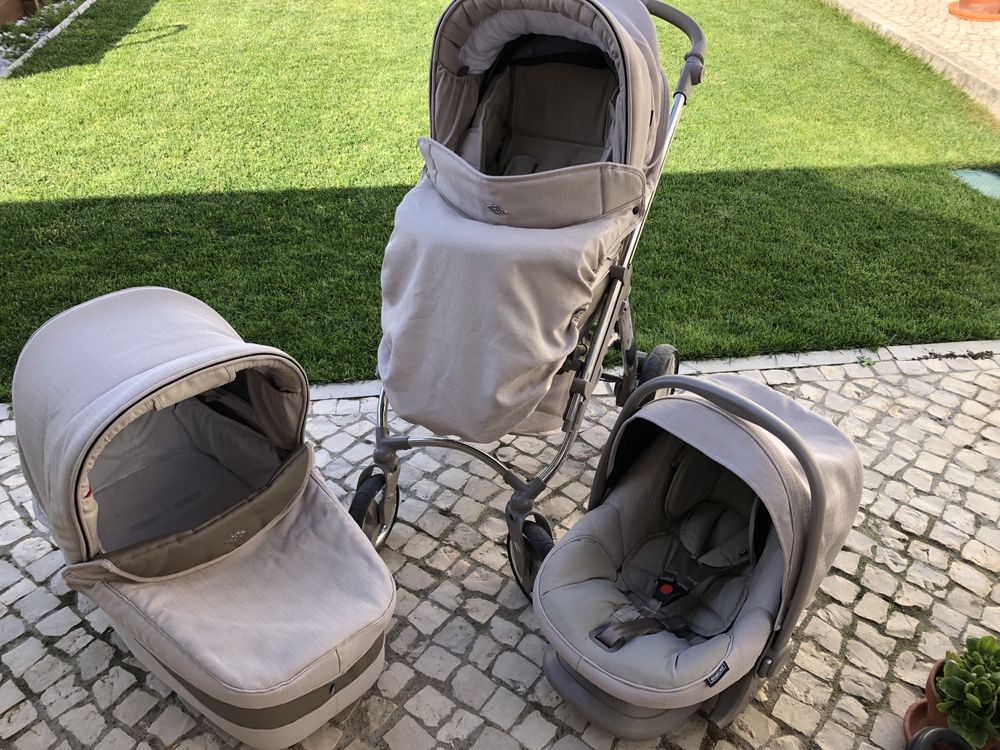 Bébécar alcofa, babycoque e carro de passeio. Base isofix.