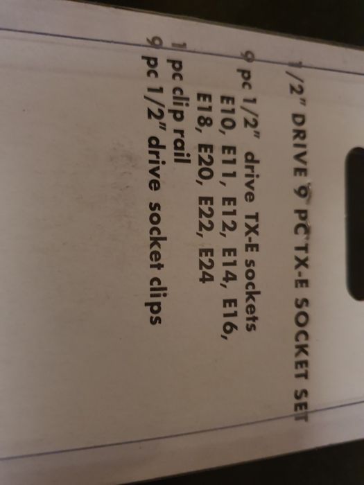 Tengtools Jogo 9 Chaves Caixa 1/2" TORX Exterior TX-E E10-E24