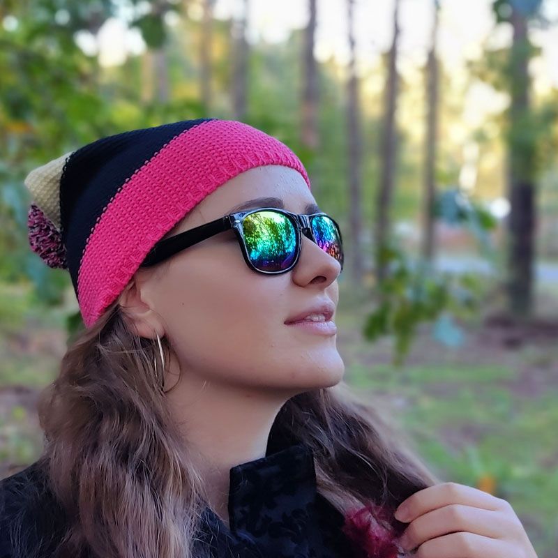 Czapka damska zimowa z pomponem ciepła beanie