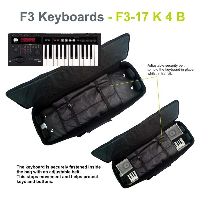 Saco Teclado 61 teclas Fusion F3