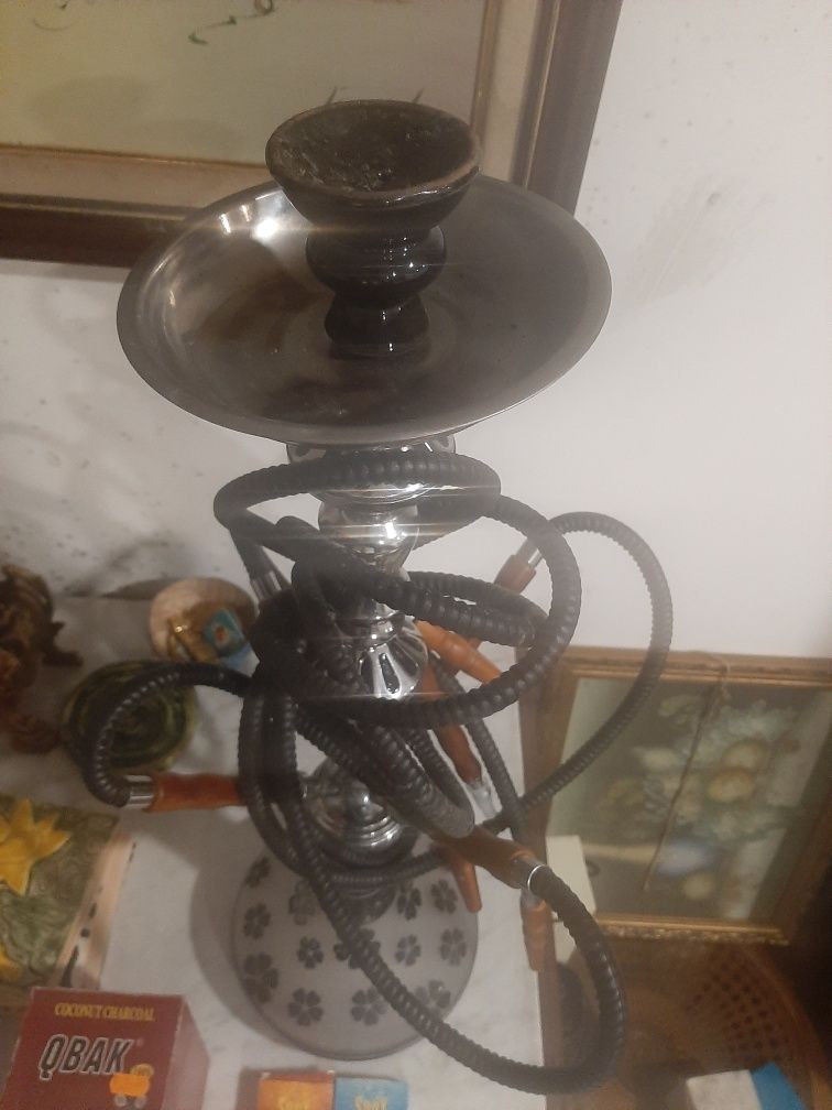 Shisha 4 mangueiras  oferta caixa carvao e cheirinho