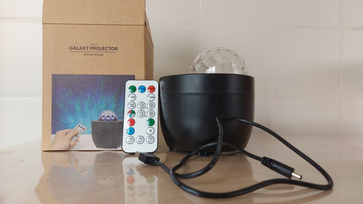 Candeeiro de projeção de luz colorida