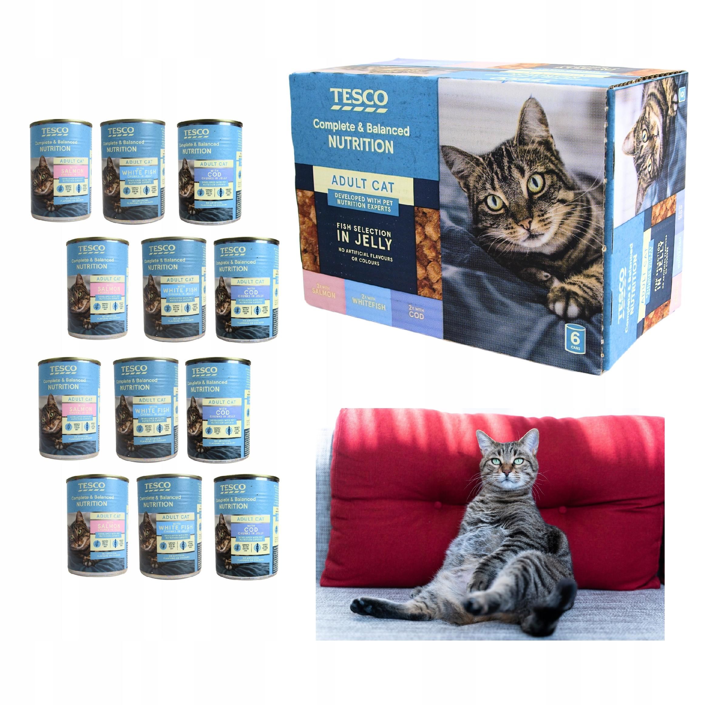 Pełnoporcjowa karma mokra dla kotów 24 x 400 g - mix smaków