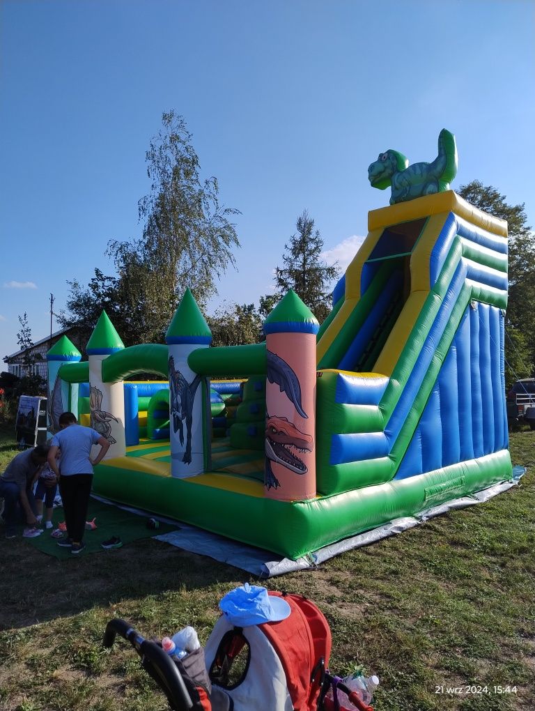 DINO - dmuchany plac zabaw, zjeżdżalnia. Dmuchaniec. Piana Party.